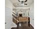 Spacious living room with ceiling fan, fireplace, hardwood floors and access to an outdoor space at 3777 Shady Maple Dr, Lithonia, GA 30038