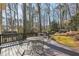Inviting back deck with outdoor seating, perfect for enjoying serene wooded views at 3902 Sheldon Ne Dr, Atlanta, GA 30342