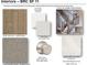 Selection of interior design materials including hardwood flooring, carpet, wall color, door hardware, and laundry floor at 175 Basil St, Cumming, GA 30040