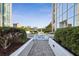 Serene courtyard with lush greenery offering a peaceful escape at 2828 Peachtree Nw Rd # 1002, Atlanta, GA 30305