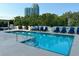 Enjoy the pool with plenty of chairs with views of the city skyline at 2828 Peachtree Nw Rd # 1002, Atlanta, GA 30305