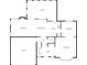 Main floor layout showcasing a kitchen, living spaces, dining room, and attached garage at 439 Emerald Trce, Jonesboro, GA 30236