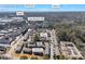 Aerial view of residential complex with city skylines labeled in distance in Atlanta, GA at 5629 Kingsport Dr # 11, Atlanta, GA 30342