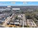 Aerial view of residential complex with city skylines labeled in distance in Atlanta, GA at 5629 Kingsport Dr # 11, Atlanta, GA 30342