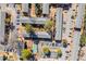 Aerial view of the community featuring a pool and lots of parking at 5629 Kingsport Dr # 11, Atlanta, GA 30342