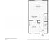 This floorplan showcases the layout of the home's first floor including kitchen, living and dining room at 5629 Kingsport Dr # 11, Atlanta, GA 30342