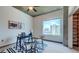 Bright bedroom with a dedicated office space with great city views and modern decor at 860 Peachtree Ne St # 917, Atlanta, GA 30308