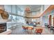 Spacious community lounge area with ample seating, a fireplace, and city views at 860 Peachtree Ne St # 917, Atlanta, GA 30308