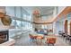 Spacious resident lounge with comfortable seating, fireplace, and city views at 860 Peachtree Ne St # 917, Atlanta, GA 30308