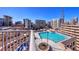 Relax by the community pool with beautiful city views from the rooftop deck at 860 Peachtree Ne St # 917, Atlanta, GA 30308