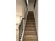 Carpeted staircase with dark wood handrail leading to the upper level at 903 Jackson Oak Place, Villa Rica, GA 30180