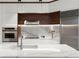 Contemporary kitchen with white cabinets, stainless steel appliances, and stylish lighting at 2828 Peachtree Nw Rd # 701, Atlanta, GA 30305