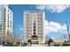 Modern building featuring private balconies and sophisticated architectural design at 2161 Peachtree Ne Rd # 405, Atlanta, GA 30309