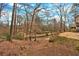 Scenic backyard featuring a creek and natural woodland, providing a peaceful retreat at 4144 D Youville Trce, Atlanta, GA 30341