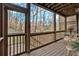 Charming screened porch with views of the surrounding woods. Enjoy outdoor relaxation at 4144 D Youville Trce, Atlanta, GA 30341
