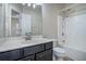 Bathroom with shower-tub combination and single sink vanity at 750 Beckenham Walk Dr, Dacula, GA 30019