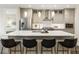 Well-equipped kitchen with stainless steel appliances and a large island with seating at 58 Canton St # 302, Alpharetta, GA 30009