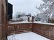Balcony overlooking the city covered in snow at 184 Sw Walker Street # E, Atlanta, GA 30313
