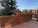 Outdoor deck boasts wood plank flooring and wood railing surrounding, great for relaxing and entertaining at 184 Sw Walker Street # E, Atlanta, GA 30313