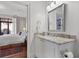 This stylish bathroom is conveniently adjoined to a bedroom with a balcony, offering comfort and accessibility at 3286 Northside Nw Pkwy # 304, Atlanta, GA 30327