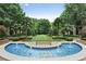 Water feature with lush landscaping, benches, and manicured lawns providing a tranquil outdoor escape at 3286 Northside Nw Pkwy # 304, Atlanta, GA 30327