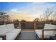 Enjoy the sunset from this large outdoor deck with contemporary seating and stunning scenic views at 4349 Highborne Ne Dr, Marietta, GA 30066