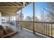 Inviting deck boasting wooden railings, comfortable seating, and a lovely forest vista at 4349 Highborne Ne Dr, Marietta, GA 30066