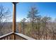 Scenic wooded view from a balcony with wooden railings, and a beautiful nature vista at 4349 Highborne Ne Dr, Marietta, GA 30066