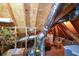 View of the attic featuring exposed ductwork and an unfinished floor at 2392 Ivy Mountain Dr, Snellville, GA 30078