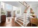 Stunning foyer featuring hardwood floors and grand staircase at 2431 Valhalla Ne Dr, Atlanta, GA 30345