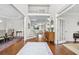Bright foyer with hardwood floors, staircase, and elegant decor at 2431 Valhalla Ne Dr, Atlanta, GA 30345