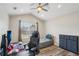 Comfortable bedroom showcasing a window with natural light, vaulted ceilings and ample space at 2615 Springmonte Pl, Cumming, GA 30041