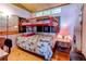 Charming bedroom features a bunk bed, wooden floors, and a cozy, inviting atmosphere at 5 Yachting Way, Acworth, GA 30102