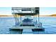 Boat dock and boat lift on a lake with clear water at 5 Yachting Way, Acworth, GA 30102