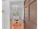 View of a dining room with hardwood floors, a chandelier, and natural light at 20 Juniper Se Ln, Cartersville, GA 30121