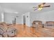 Inviting living room featuring hardwood floors, comfortable sofas, and neutral paint at 20 Juniper Se Ln, Cartersville, GA 30121
