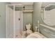 Bright and clean bathroom with a shower, toilet and sink at 4184 Wyndham Park Way, Buford, GA 30519