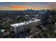 Aerial view of multiple complexes, landscaping, and skyline views at 2277 Peachtree Ne Rd # 608, Atlanta, GA 30309