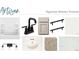 Selections include fiberglass shower, matte black faucet, cabinet, light fixture, and flooring at 630 Gilles Ln, Cumming, GA 30041