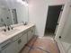Bathroom features double vanity, and a glass enclosed walk-in shower at 630 Gilles Ln, Cumming, GA 30041