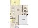 Layout shows downstairs floor plan with kitchen, Gathering room, guest retreat and garage at 630 Gilles Ln, Cumming, GA 30041