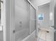 Shower/tub with sliding glass door at 9585 Grande Dr, Winston, GA 30187