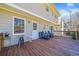 Back deck with chairs and a beautiful view at 1532 Boxwood Nw Trce, Acworth, GA 30102