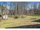 Expansive backyard featuring mature trees, a lush lawn, and a wooden fence, offering privacy and space at 1532 Boxwood Nw Trce, Acworth, GA 30102