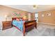 Main bedroom boasts neutral walls, carpet flooring, and a king-size bed at 1532 Boxwood Nw Trce, Acworth, GA 30102
