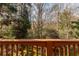 View from back deck showing natural surrounding trees and landscaping at 1837 Haven Park Se Cir, Smyrna, GA 30080