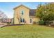 Backyard featuring a patio area perfect for outdoor dining, surrounded by a well-maintained lawn at 2038 Drogheda Ln, Marietta, GA 30066