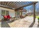 Relax on a large patio under a pergola with brick pavers, perfect for outdoor entertaining or enjoying a quiet moment at 4210 Hamilton Walk Dr, Buford, GA 30519