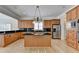 Gourmet kitchen with granite countertops, stainless steel appliances, and a central island at 2110 Se Murren Se Dr, Smyrna, GA 30080