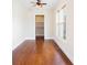 Empty bedroom with hardwood floors and a large window at 281 Chilhoe Dr, Canton, GA 30115
